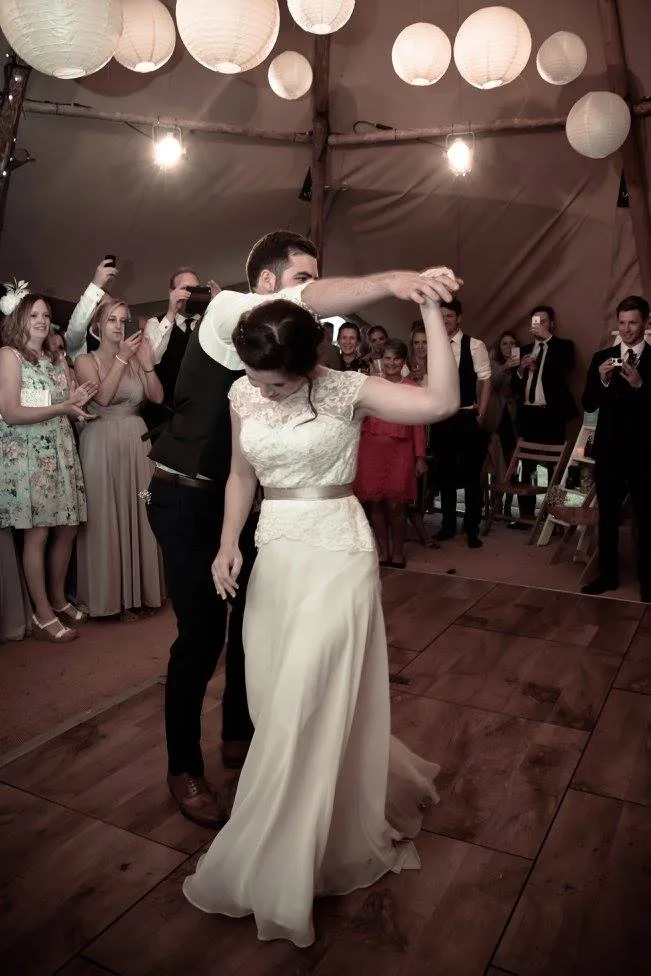 tipi wedding dance floor
