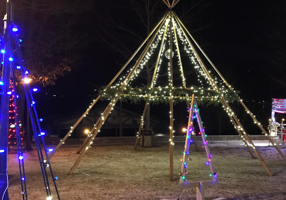 holiday festival of lights in Lake George