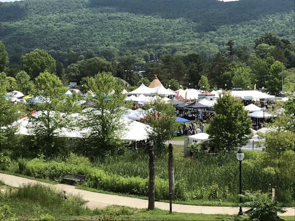 Tipi in the distance Adirondack Food Festival